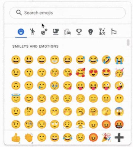 Google Docs将增加对emoji反应的支持