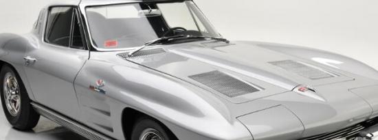 这款原始的1963年Corvette Z06配备了罕见的分体式后窗设计