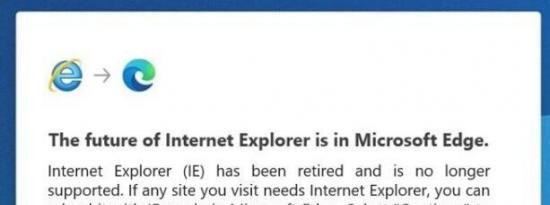 Internet Explorer用户将自动移至Microsoft Edge