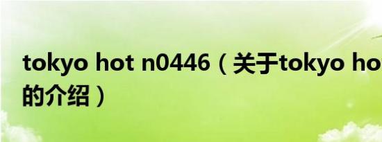 tokyo hot n0446（关于tokyo hot n0446的介绍）