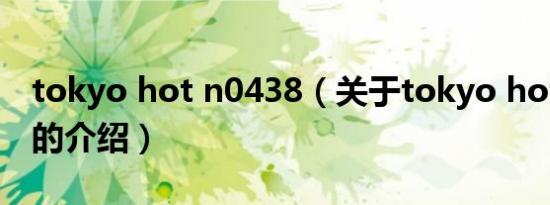 tokyo hot n0438（关于tokyo hot n0438的介绍）
