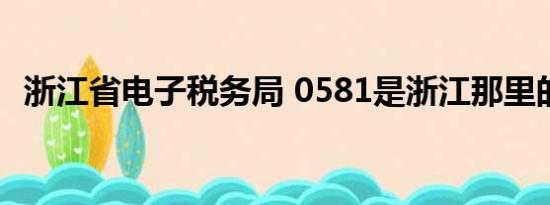 浙江省电子税务局 0581是浙江那里的区号